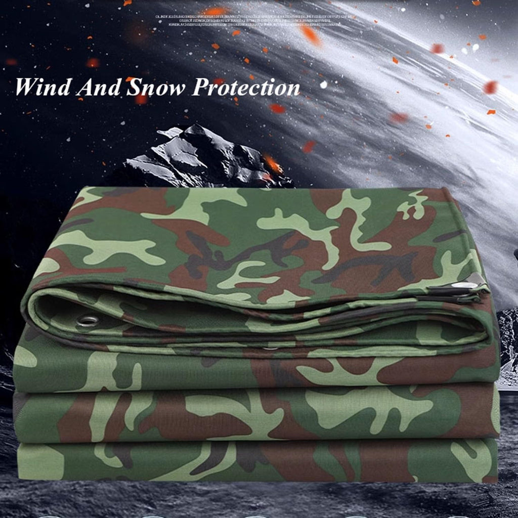 6Mil Thick Outdoor Tarp, Camping Tarp Shelter Waterproof with Grommets 5x6.5ft-38x39ft Tarpaulin Cover Army Green for Pool, Car, Boat Home(38x33ft)