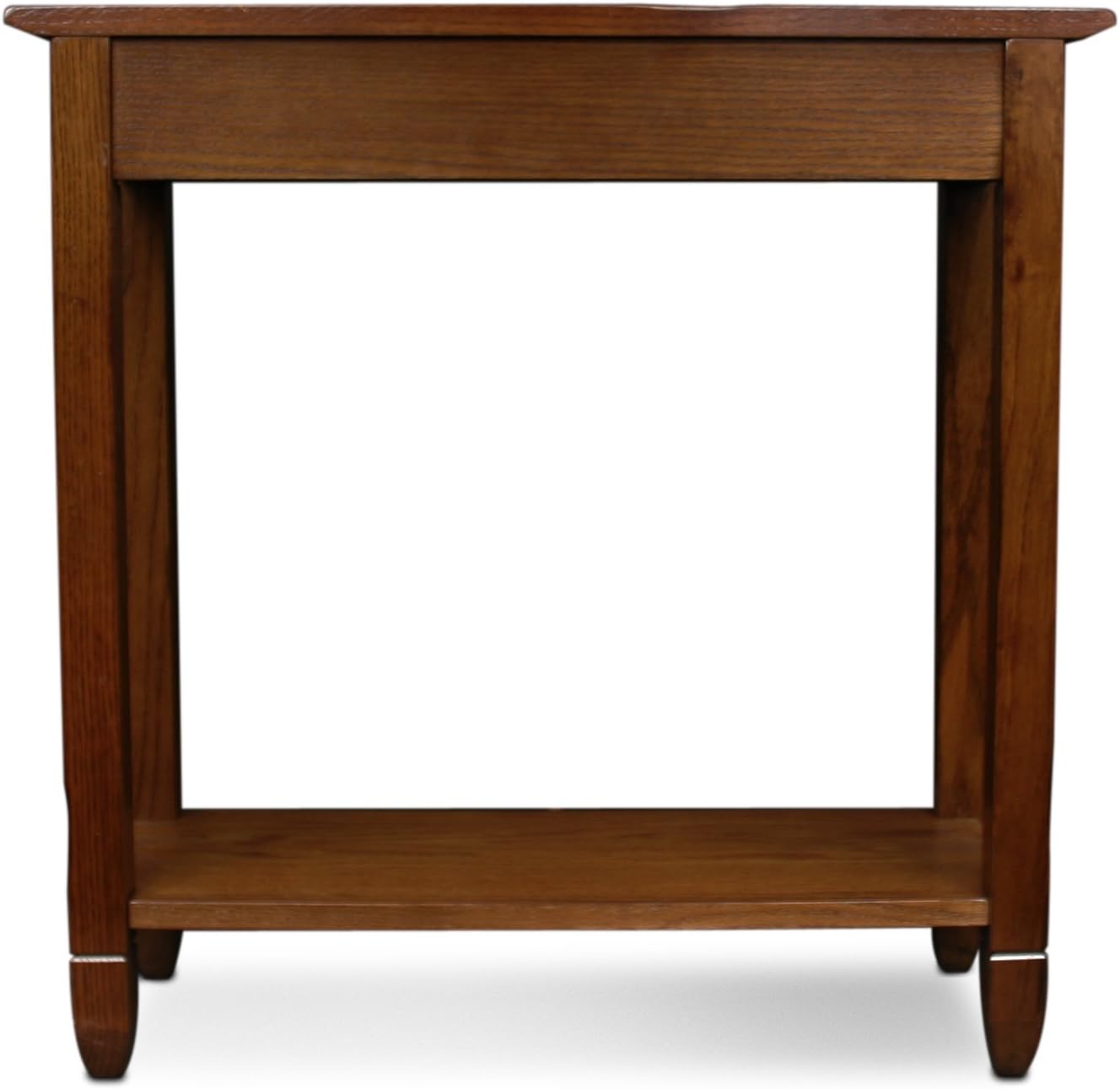 Leick Home 10059 Rustic Slate Tile Hall Console Sofa Table with Shelf, Rustic Oak