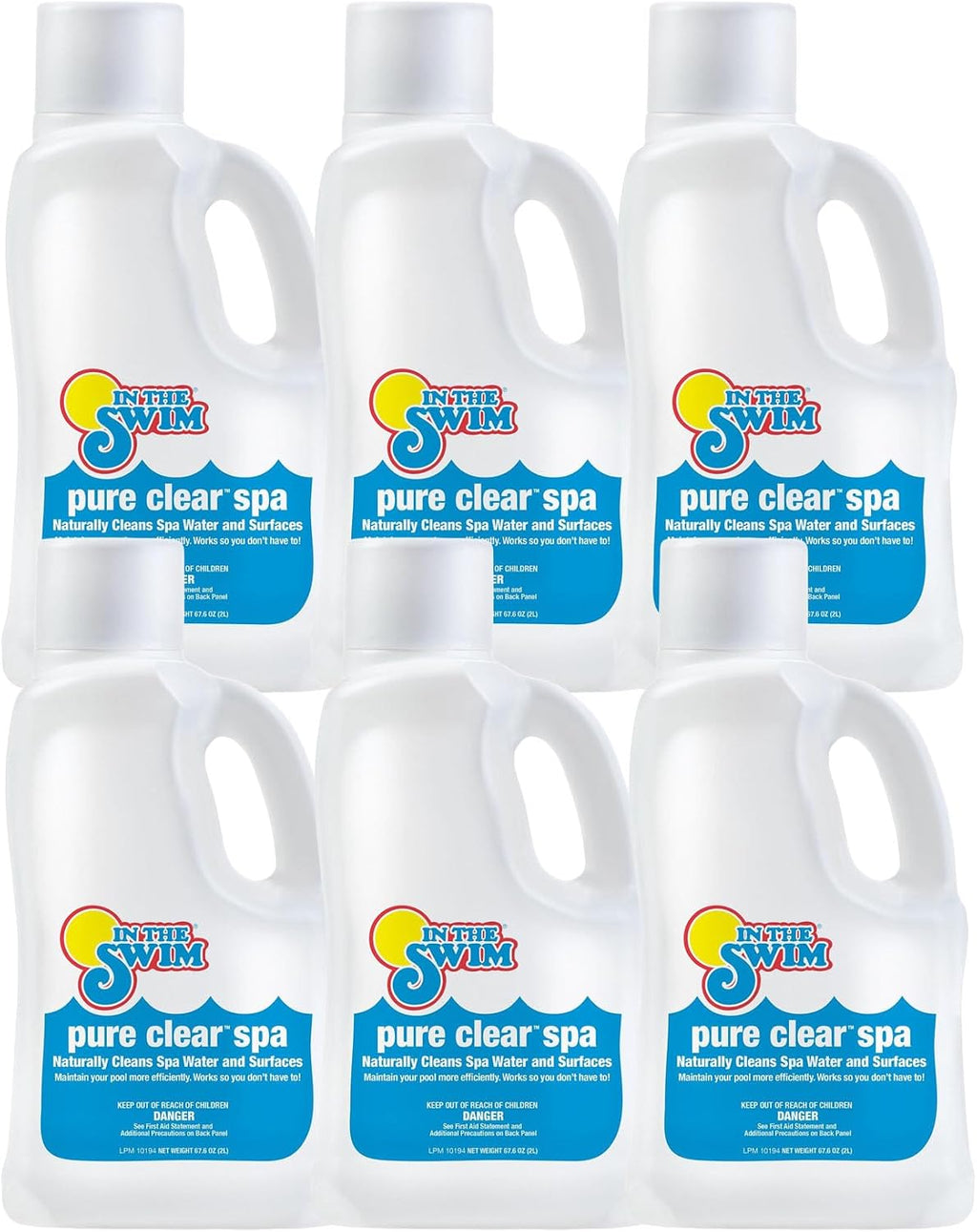 In The Swim - Pure Clear Spa - Clears Water & Eliminates Odors - 2 Liters - 6 Pack