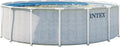 INTEX 26745EP 16ft X 48in Chevron Prism Frame Premium Above Ground Swimming Pool Set with 1500 GPH Filter Pump, Removable Ladder, Ground Cloth, Pool Cover