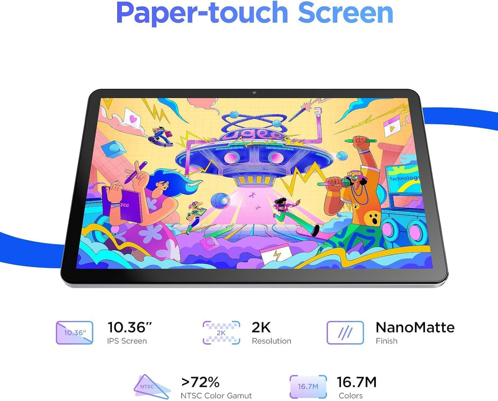 UGEE Pad Drawing Tablet No Computer Needed,Android 14 tablet drawing Stand for 7000mAh+18W Battery,6GB+128GB Fun Drawing Pad 2K Ultra HD Large Screen with Full-Laminated Screen,Standalone Tablet 10.36