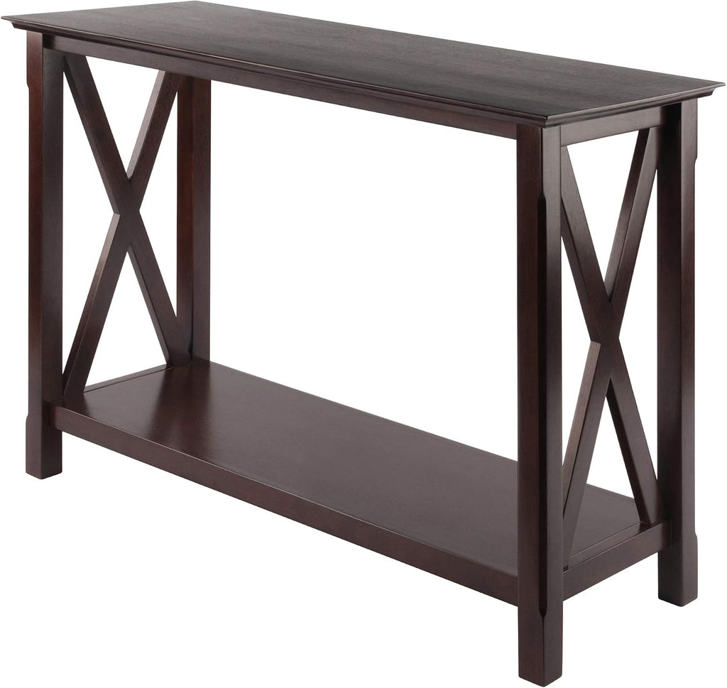 Winsome Xola Console Table with Shelf in Cappuccino, Thin Entryway Table for Hallway, Living Room, Elegant Furniture for Any Home Decor