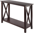 Winsome Xola Console Table with Shelf in Cappuccino, Thin Entryway Table for Hallway, Living Room, Elegant Furniture for Any Home Decor