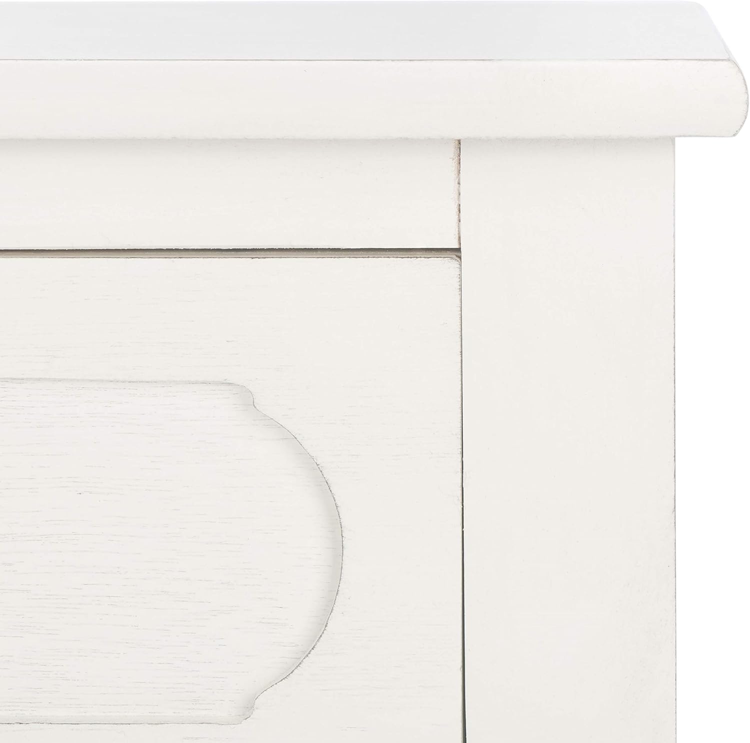 Safavieh Home Collection Allura Distressed White 2-Drawer Bottom Shelf Console Table