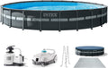 INTEX 26339EH Ultra XTR 24ft x 52in Above Ground Swimming Pool Set with Sand Filter Pump and Deluxe Automatic Vacuum Cleaner.