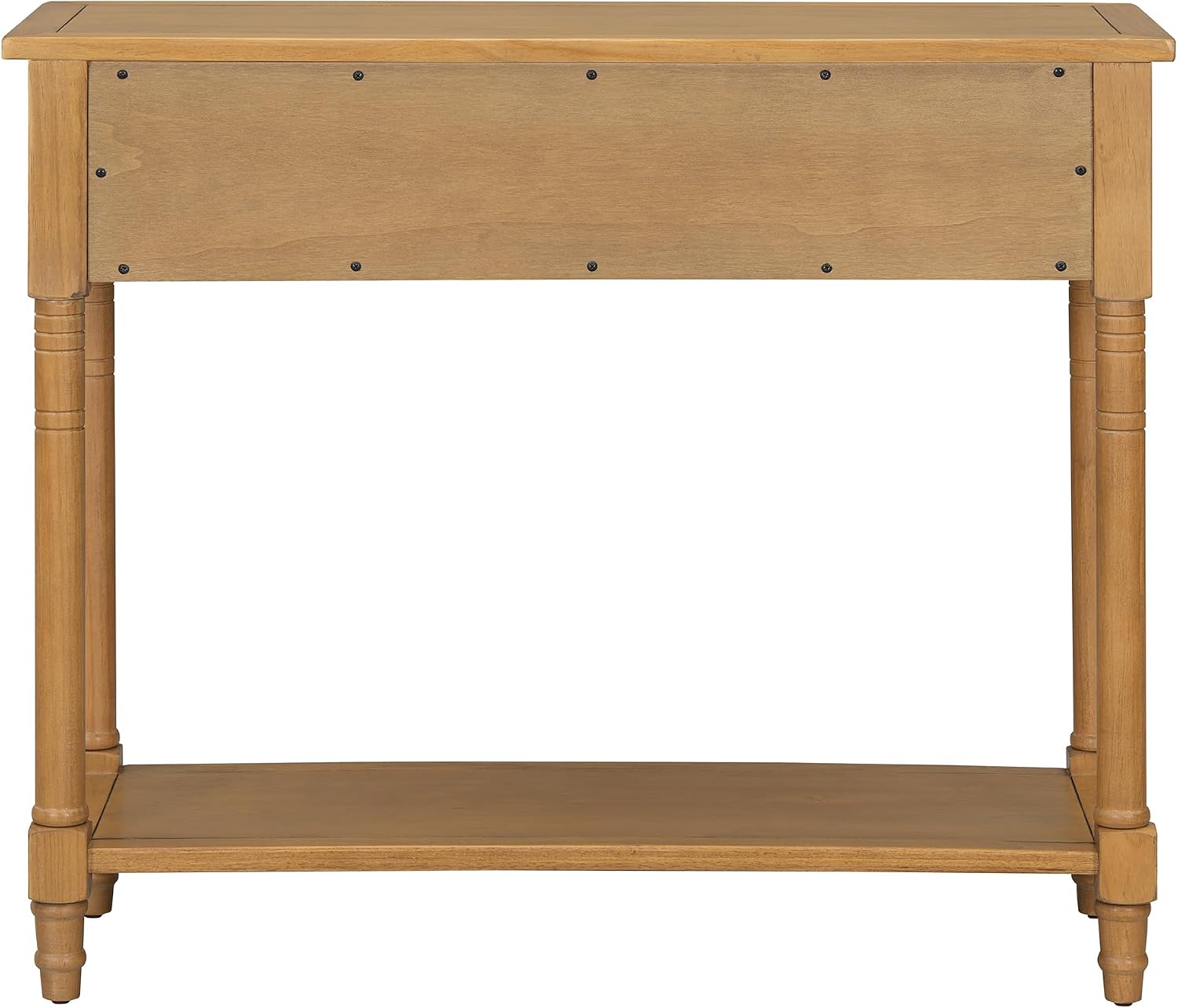Knocbel Antique Entry Console Table with 2 Drawers & Bottom Open Shelf, Wood Sofa Tables for Entryway Hallway Living Room, 35.34' W x 13.8' D x 30.25' H, Natural