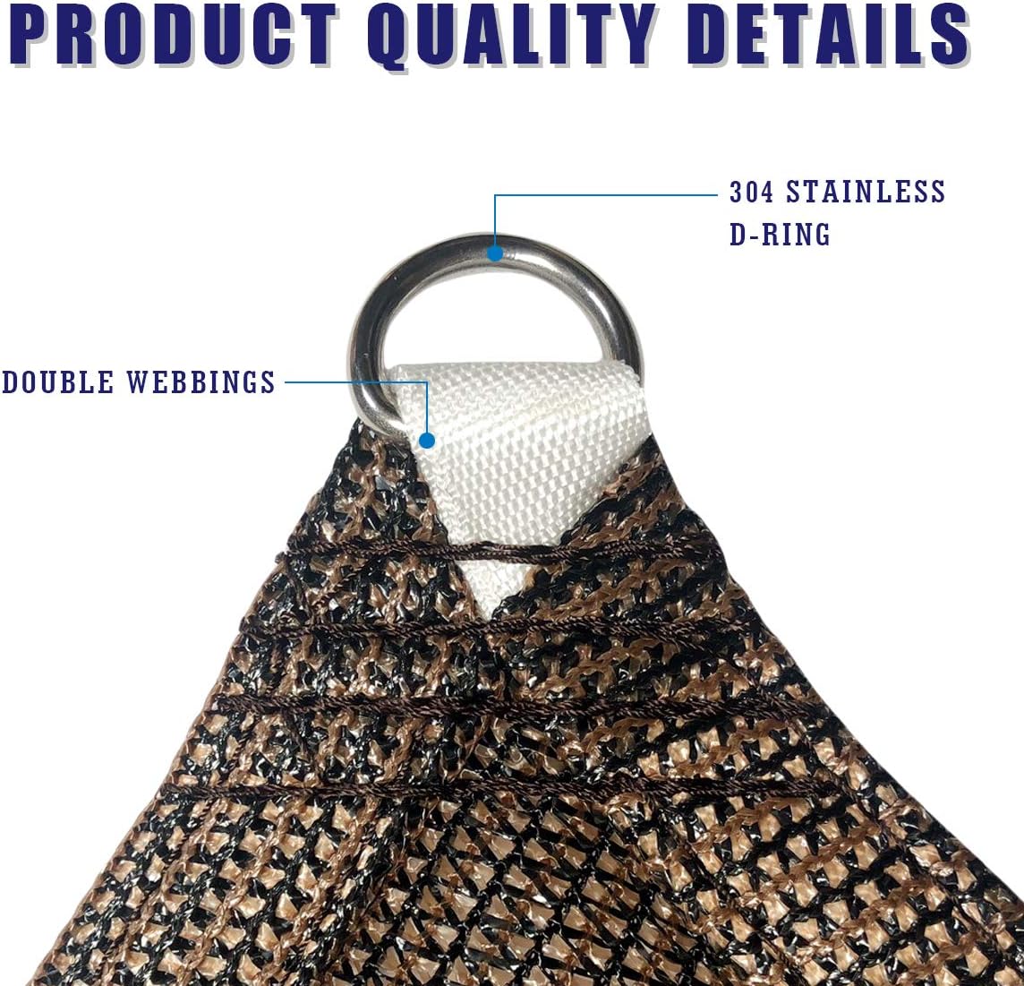 20' x 14' Brown Sun Shade Panel Privacy Screen, 95% UV Blockage Awning Shelter Fabric Cloth Screen for Pergola, Gazebo, Window, Patio - Heavy Duty Commercial Grade (Custom Size - Made in USA)