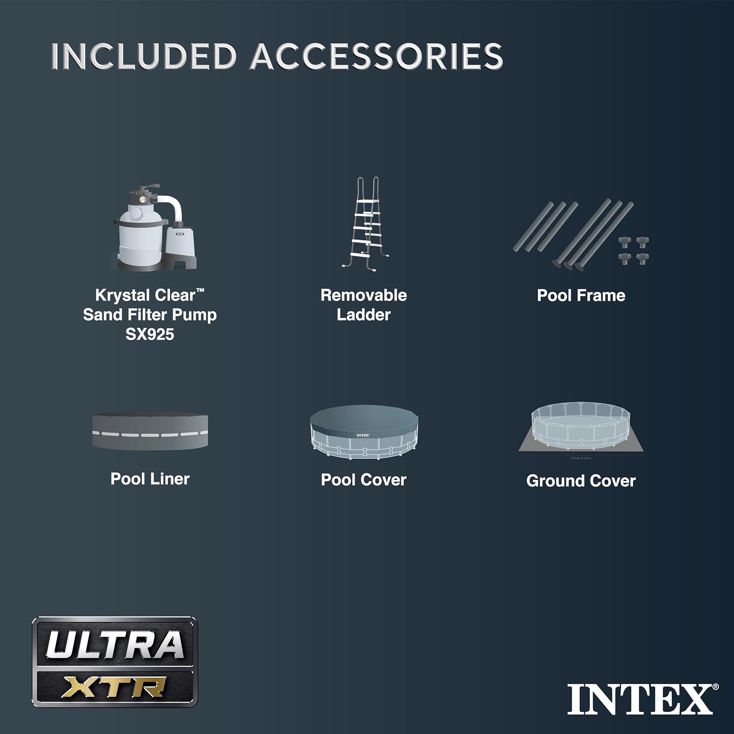 Intex Above Ground Swimming Pool Set, Ultra XTR 14' x 42' Round Frame Bundled with OptiFlow Premium Pure Silica Filter Pool Sand, 50 lb Bag