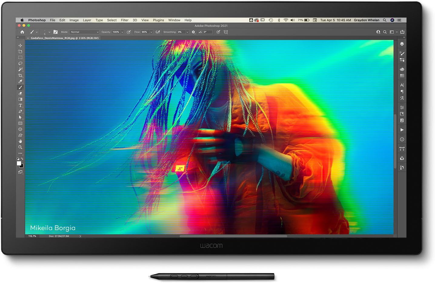 Wacom Cintiq Pro 22 Drawing Tablet with Screen, 21.5' Ultra HD 4K. 10-bit 120Hz Touchscreen Display Graphic Arts Tablet with Pro Pen 3, for Windows PC, Mac, Linux