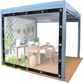 Transparent Tarpaulin with Eyelet, Clear Waterproof Side Panels with Grommets, Outdoor Transparent Tarpaulin Curtain for Patio, Pergola, Porch, Gazebos, Plant HSYFdy (Size : 7x8ft(2.2x2.5m))