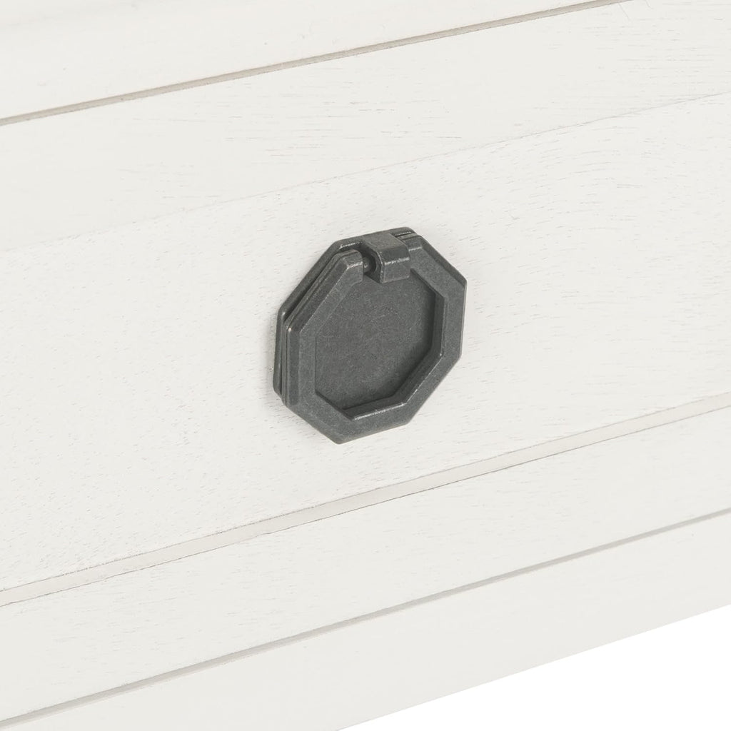 Safavieh Home Collection Allura Distressed White 2-Drawer Bottom Shelf Console Table