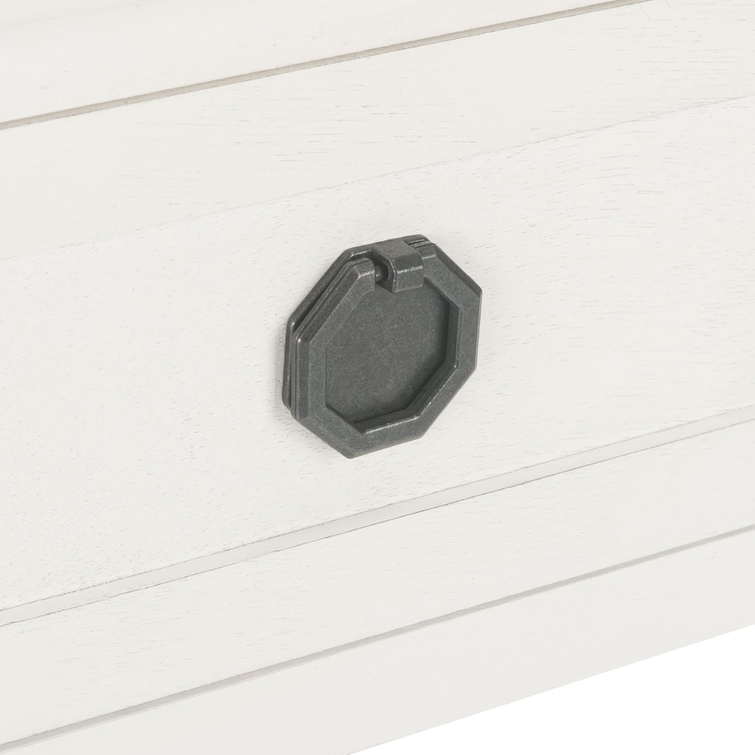 Safavieh Home Collection Allura Distressed White 2-Drawer Bottom Shelf Console Table