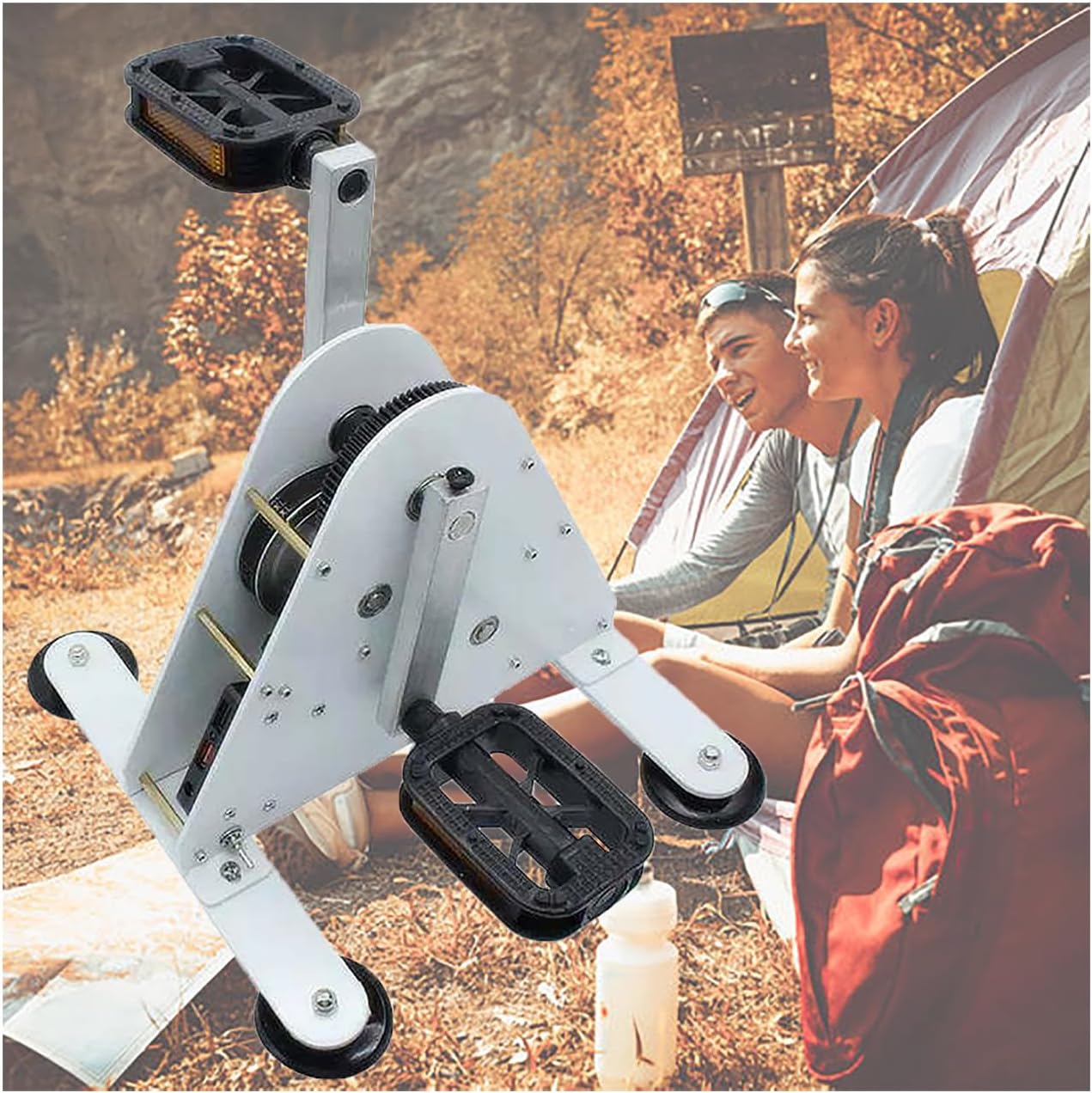 Generator, Outdoor Emergency Hand-Crank Generator, DC Output, Silent Foot-Pedal Generator, with Dual USB Ports. (100W)