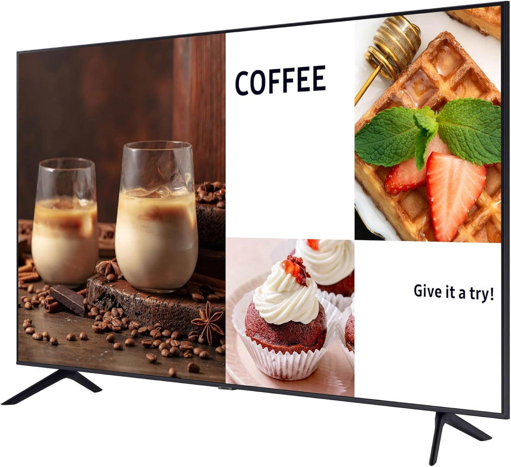 SAMSUNG 85-Inch Class Crystal UHD 4K BEC-H Series HDR Pro TV w/ 3D Surround Sound, PurColor, Contrast Enhancer, Use for Digital Signage Displays, Commercial TV, Alexa Built-In (LH85BECHLG, 2023 Model)