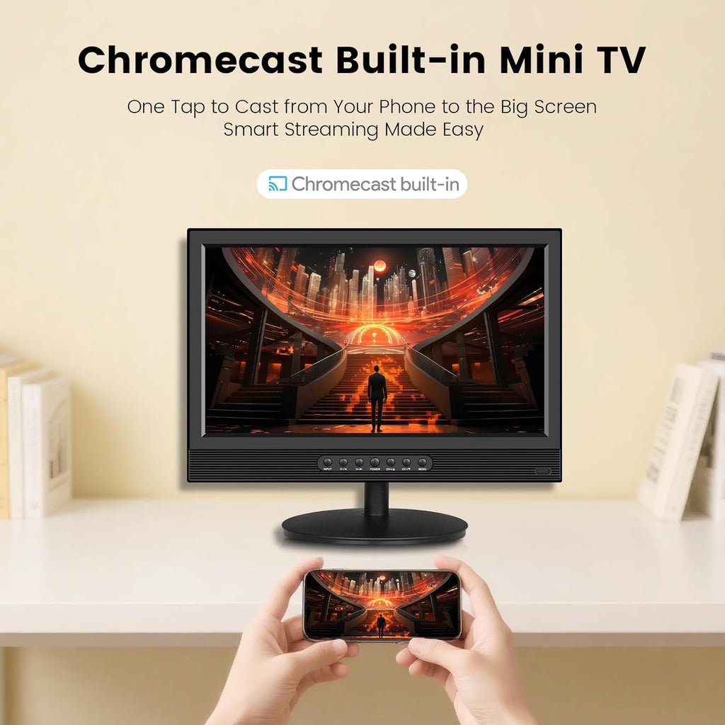 Jexiop 20inch Smart TV,Full HD 1080p LED Flat Screen with ATSC TV,with Built-in HDMI USB Suitable for Kitchen Kid's Room Basement or RV Camper
