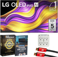 LG 83' G5 OLED evo 4K UHD TV with One Wall Design 2025 Bundle with Deco Essentials CPS Exclusive 26 Month Protection, 2X HDMI Cable, Surge Adapter & Deco Gear Home Theater Beginner's Guidebook