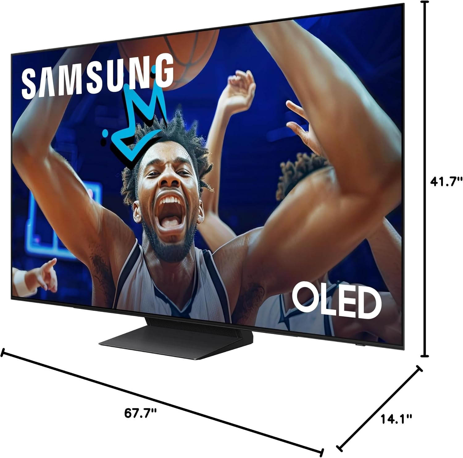 Samsung QN77S90DAFXZA 77 Inch 4K OLED Smart TV with Dolby Atmos with a Walts TV FIXED-MOUNT-43-90 TV Mount for 43-90 Inch Compatible TVs and Walts HDTV Screen Cleaner Kit (2024)