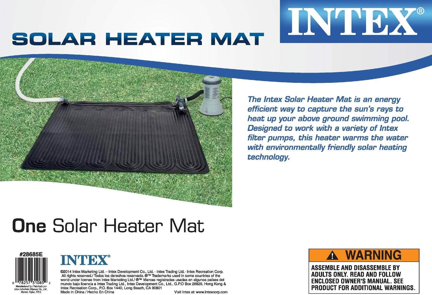 Intex 28685E Above Ground Swimming Pool Water Heater Solar Mat, Black (6 Pack)