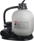 XtremepowerUS 19' Sand Filter with 1.5HP Pool Pump High Flow 4,500GPH for Above Ground & Inground Swimming Pool Media System up to 18,000 Gallons Pool High Flow