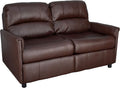 RecPro Charles Collection 60' RV Hide A Bed Loveseat | Memory Foam Mattress | Pull Out Couch | Mahogany