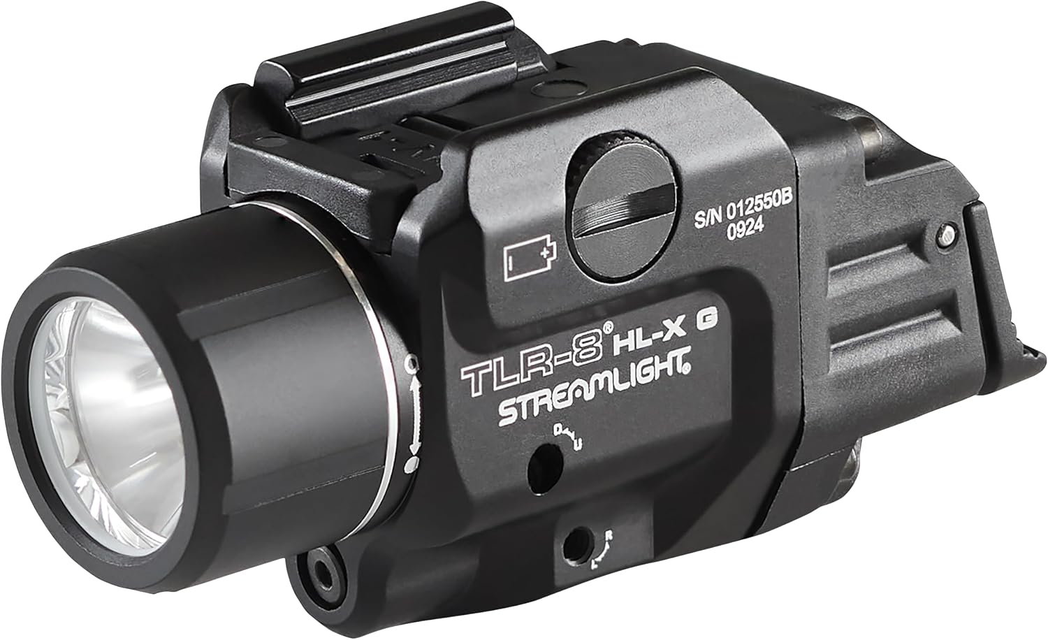 Streamlight 69475 TLR-8 HL-X G USB 1000-Lumen Weapon Rail-Mounted Rechargeable Tactical Flashlight with Integrated Green Aiming Laser, Includes Key Kit, Tool, and Rechargeable Battery, Black