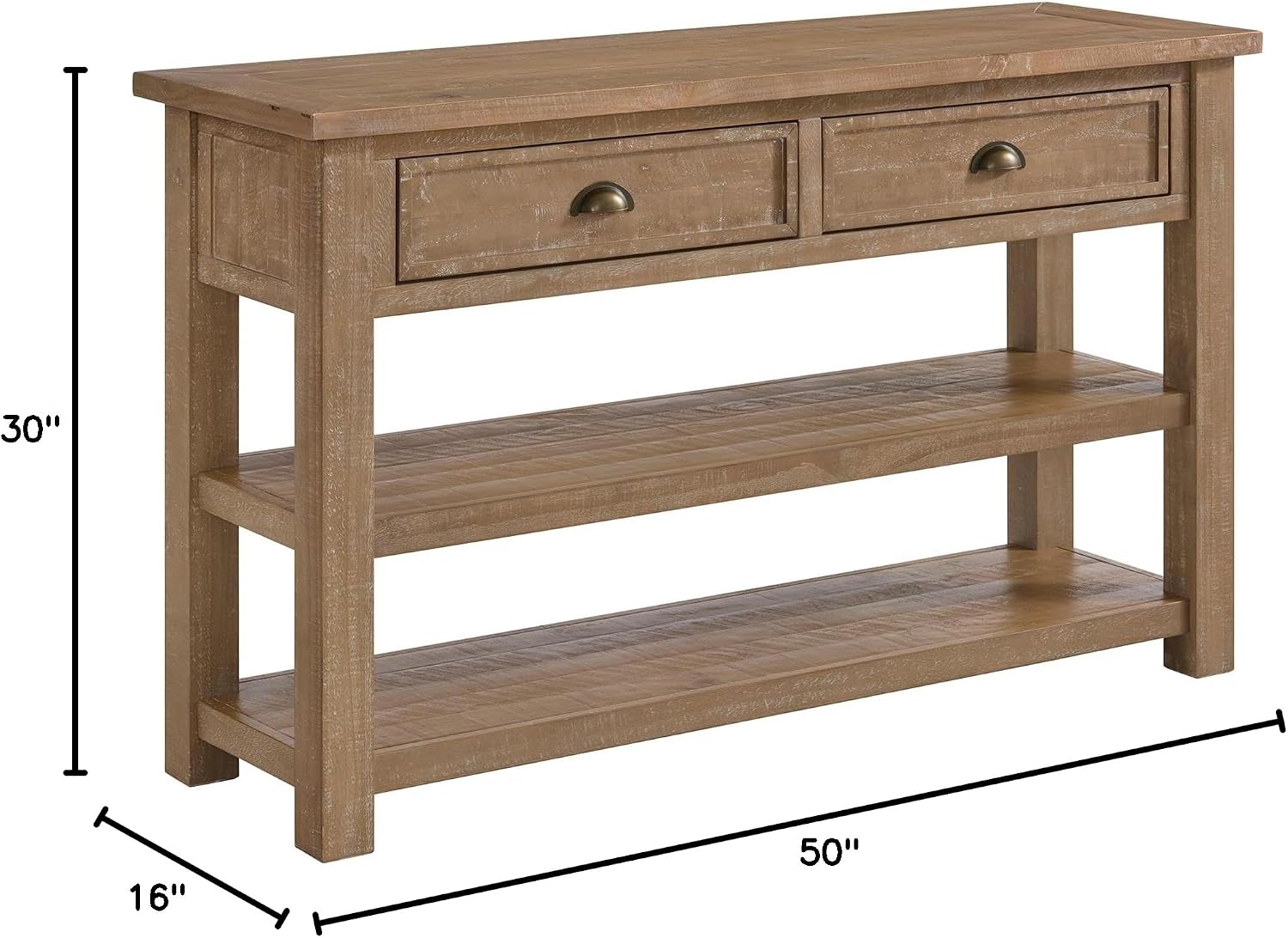 Martin Svensson Home Monterey Sofa Console Table, Driftwood