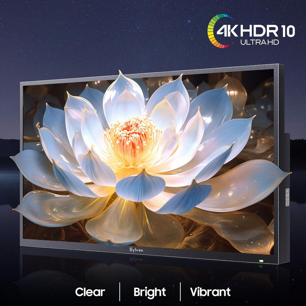 SYLVOX Outdoor TV with Mount & Cover, 43 inch 4K Smart TVs, Weatherproof & IP56 Waterproof, Support Google Assistant, Chromecast, 1000 nit Brightness Partial Sun (Deck Pro 3.0/2026