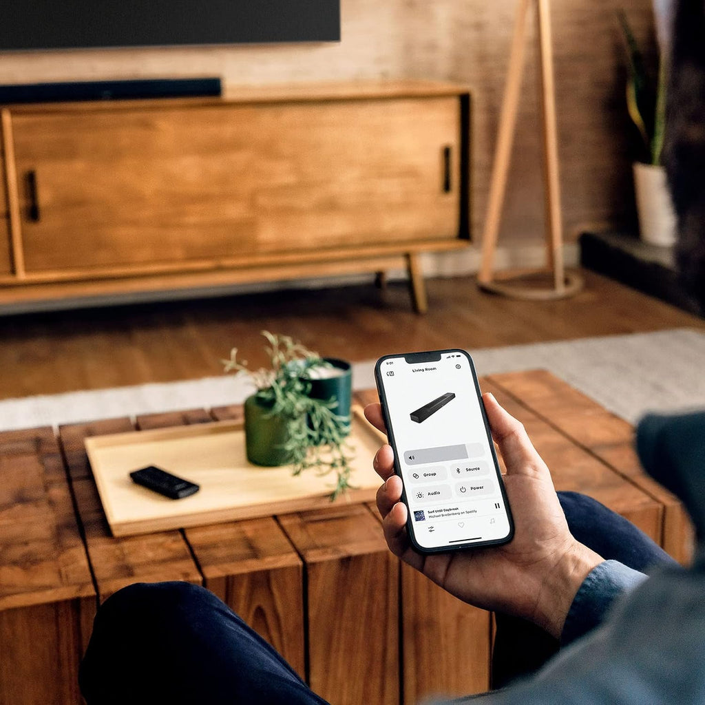 Bose Smart Soundbar 600 with Dolby Atmos, Bluetooth Wireless Sound Bar for TV with Built-in Microphone and Alexa Voice Control, Black