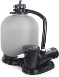 XtremepowerUS 4500GPH 19' Sand Filter with 1.5HP Above Ground Swimming Pool Pump Media System, 5-Way Valve Filter
