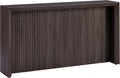 Henn&Hart 56' Fluted Rectangular Console Table Ribbed Entryway Table, Sofa Table for Entryway, Living Room, Couch, Hallway, or Office, Rich Brown