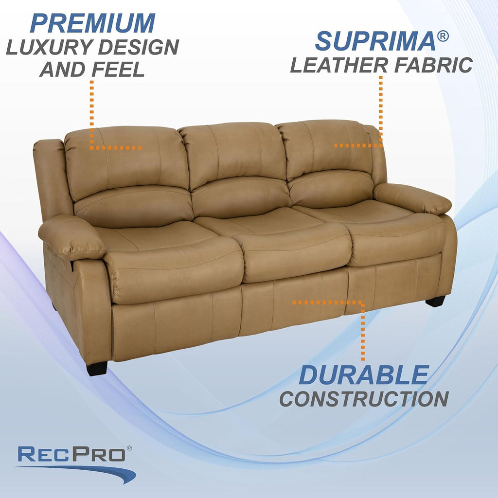 RecPro Charles Collection Sofa, 80'' Hide A Bed Loveseat with Memory Foam Mattress, Toffee