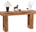 Garvee 63' Long Narrow Rectangular Console Table, Farmhouse Wood Entryway Table for Hallway, Foyer & Living Room, Sofa Table Behind Couch, Industrial Accent Table,Rustic Brown