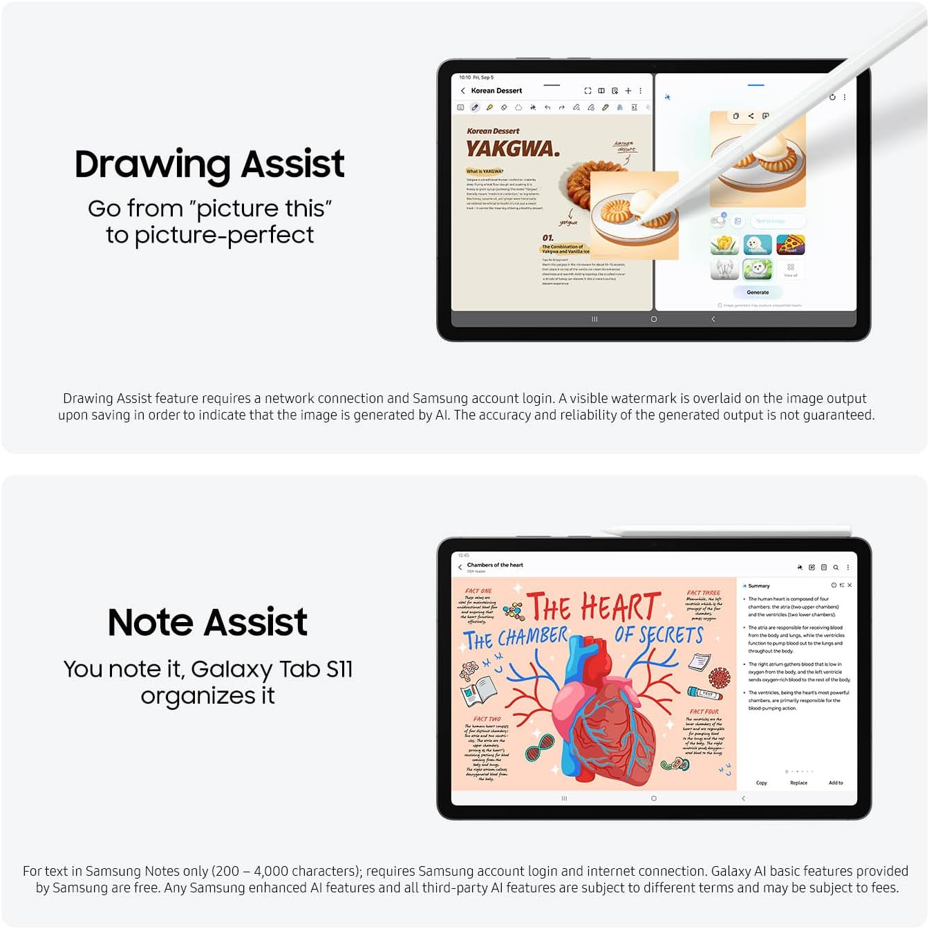 Samsung Galaxy Tab S11 128GB WiFi Android Tablet, Dynamic AMOLED 2X Display, 3nm MediaTek Processor, Galaxy AI, IP68, High Performance, Premium 11' AMOLED Screen, Slim, Portable Design, Silver