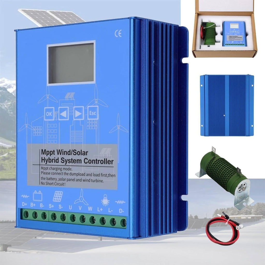 6000W-14000W Wind Solar Hybrid Charge Controller with Dump Load for max 14000W Wind Turbine Generator 14000W Solar Panel 12V 24V Battery Auto MPPT Charge Boost ,6000W-8000W-12V