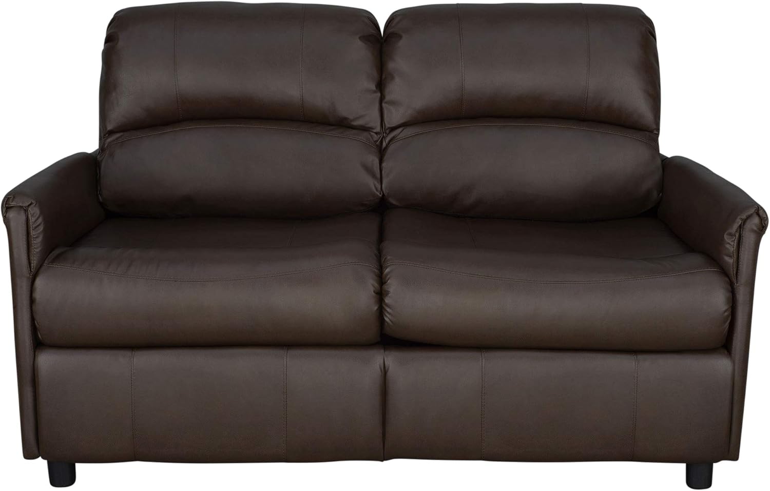 RecPro Charles Collection 60' RV Hide A Bed Loveseat With Memory Foam Mattress - Sleeper Sofa, Pull Out Couch, Living Room (Slideout) Furniture - Chestnut