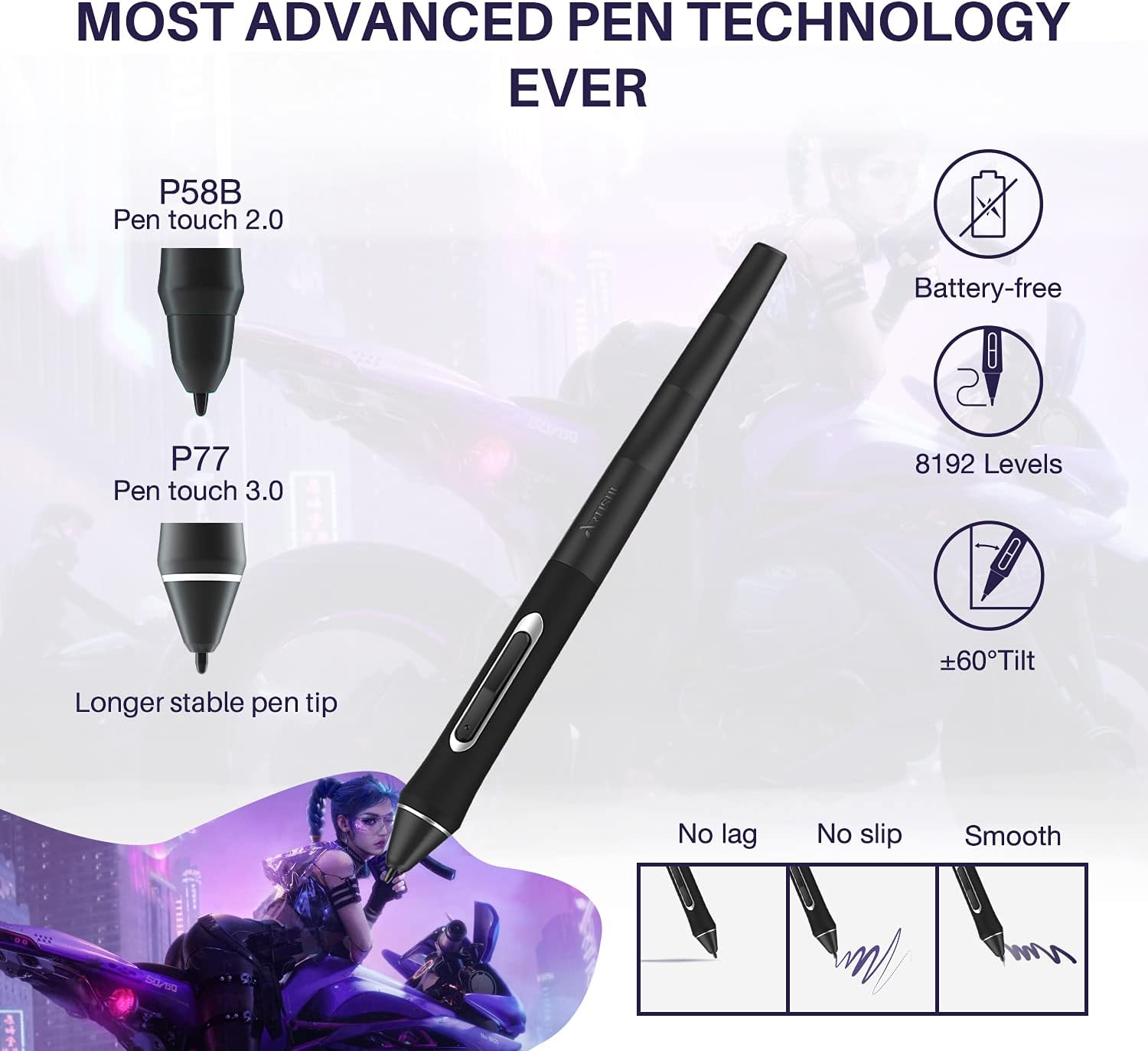 Artisul SP1603 15.6 Inch Graphics Drawing Tablet with Screen Full-Laminated Drawing Pen Display Drawing Monitor Compatible with Windows, macOS, and Android (8192 Pressure Sensitivity, 128% sRGB)