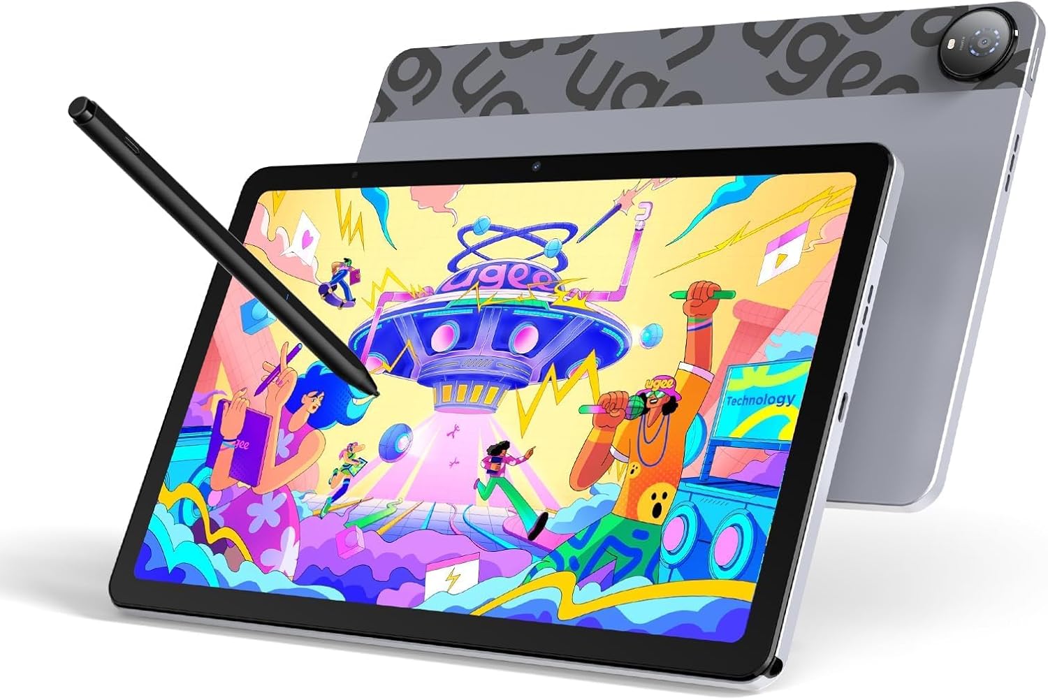 UGEE Pad Drawing Tablet No Computer Needed,Android 14 tablet drawing Stand for 7000mAh+18W Battery,6GB+128GB Fun Drawing Pad 2K Ultra HD Large Screen with Full-Laminated Screen,Standalone Tablet 10.36