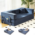 GEARIVY Folding Sofa Bed Convertable Corduroy Couch King Size Floor Sleeper 4-in-1 DIY Combination Modular Sofa Fold Out Futon Lounge Comfy Foldable Lazy cama for Living Room