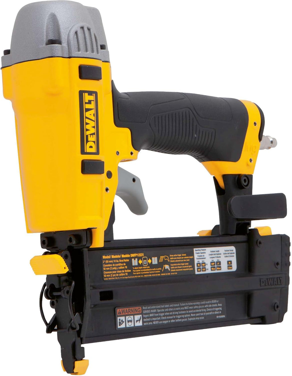 DEWALT Pancake Air Compressor with 165 Max PSI and 2.6 CFM @ 90 PSI and 18 Gauge Brad Nailer Combo Kit