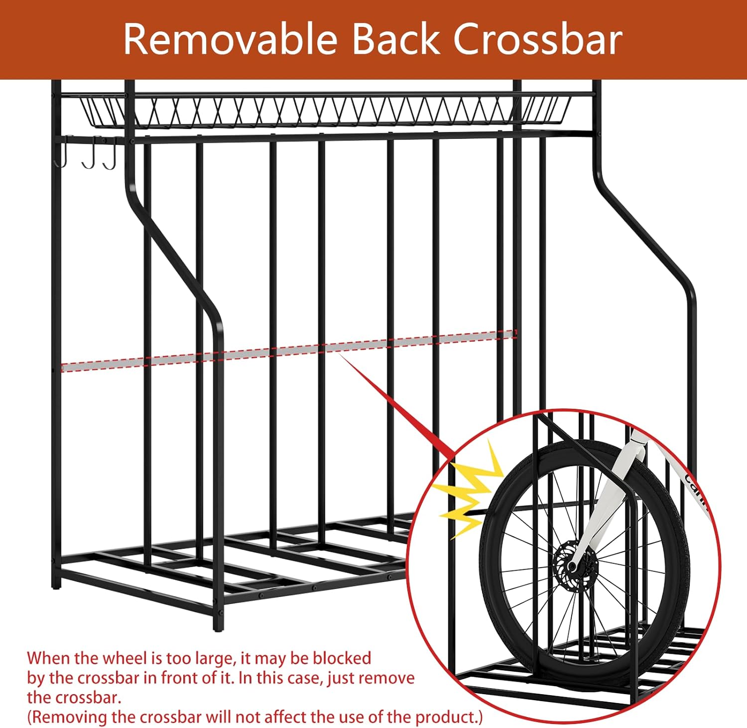 4 Bike Stand, Bike Rack Garage with 3-Tier Storage Rack, Bicycle Stand for Garage Organizer, Indoor Sporting Gear Storage Station for Mountain/Road/Hybrid & Fat Tire Bike, Patent Pending