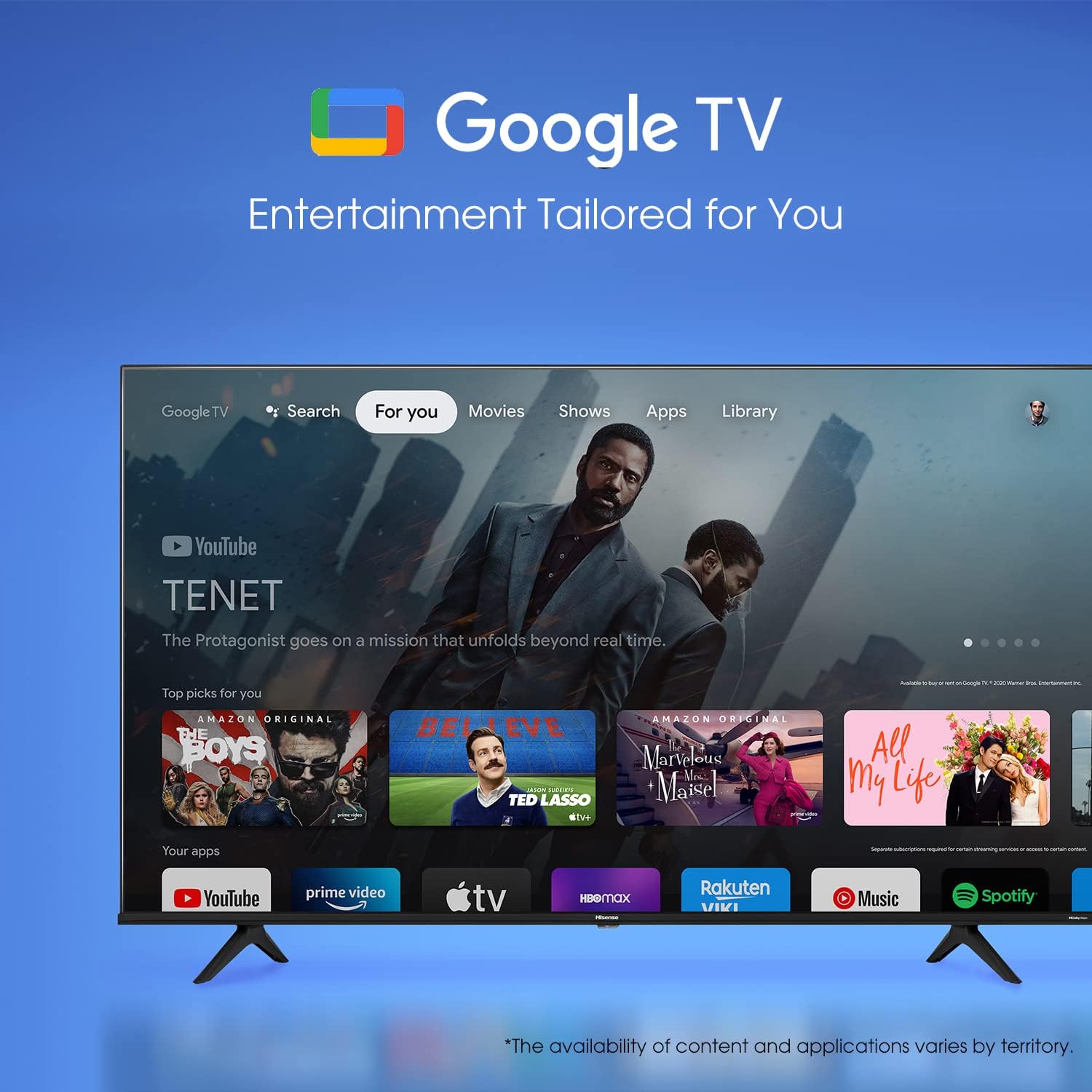 Hisense 65-Inch Class A6 Series 4K UHD Smart Google TV with Alexa Compatibility, Dolby Vision HDR, DTS Virtual X, Sports & Game Modes, Voice Remote, Chromecast Built-in (65A6H),Black