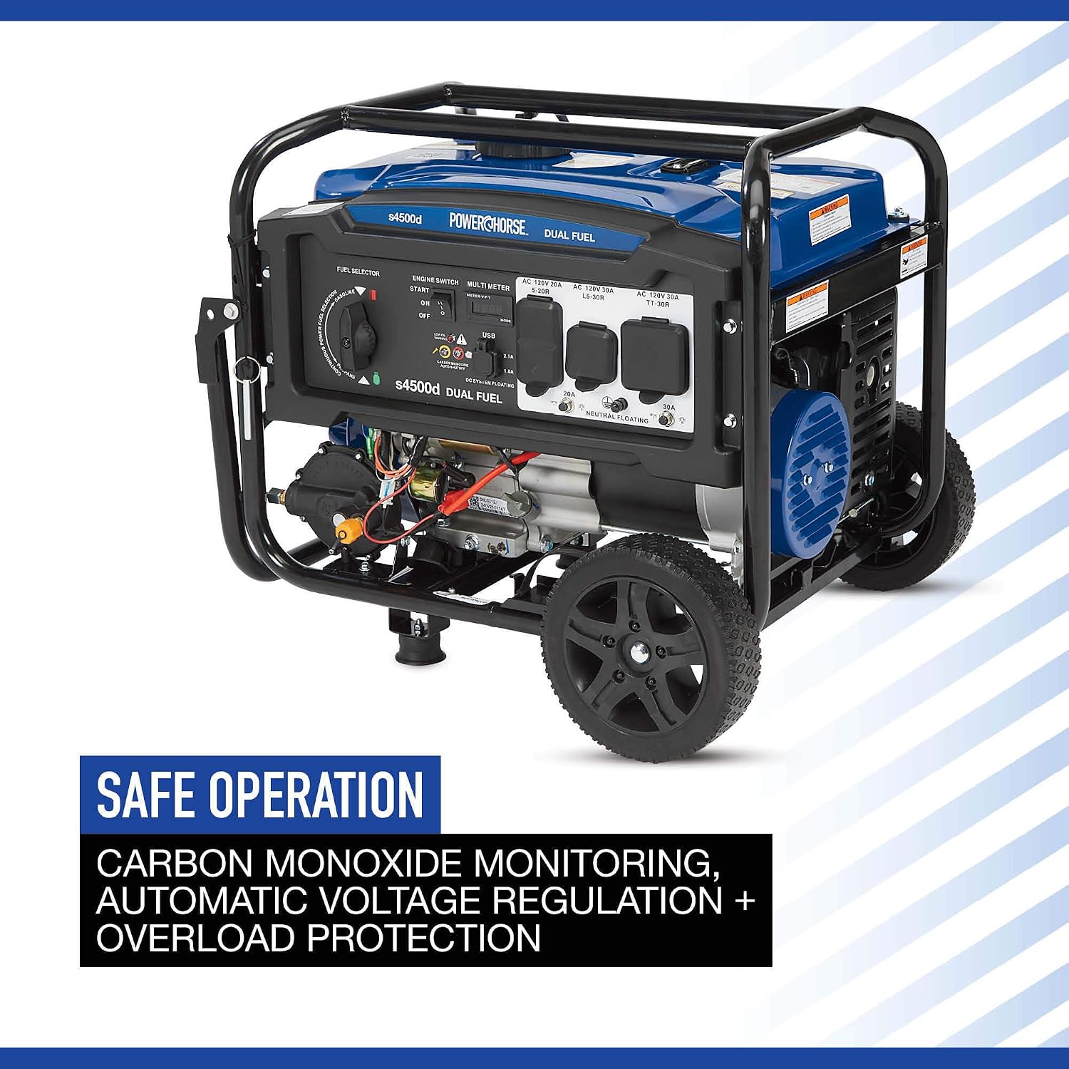 Powerhorse Portable Dual Fuel Generator, 4500 Watts