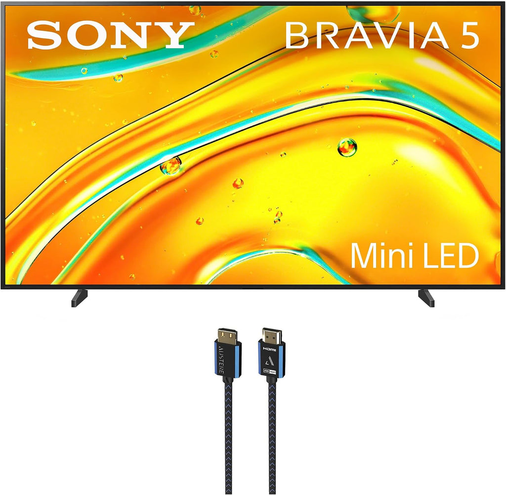 Sony K98XR50 98 Inch Bravia Mini LED 4K HDR TV with an Austere 5S-4KHD2-2.5M V-Series 2.5m Premium 4K HDR HDMI Braided Cable (2025)