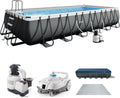 INTEX 26363EH Ultra XTR 24ft x 12ft x 52in Above Ground Swimming Pool Set with Sand Filter Pump and Automatic Pool Floor Cleaner