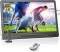 Desobry 18.2' Portable TV with Antenna, 1080P LED TV with HDMI Input/AV Input/USB Port, Small TV for Kitchen, Camping, RV, Bedroom, Patio, Indoor Outdoor Portable T V Built-in Stand