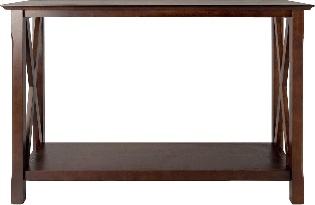 Winsome Xola Console Table with Shelf in Cappuccino, Thin Entryway Table for Hallway, Living Room, Elegant Furniture for Any Home Decor