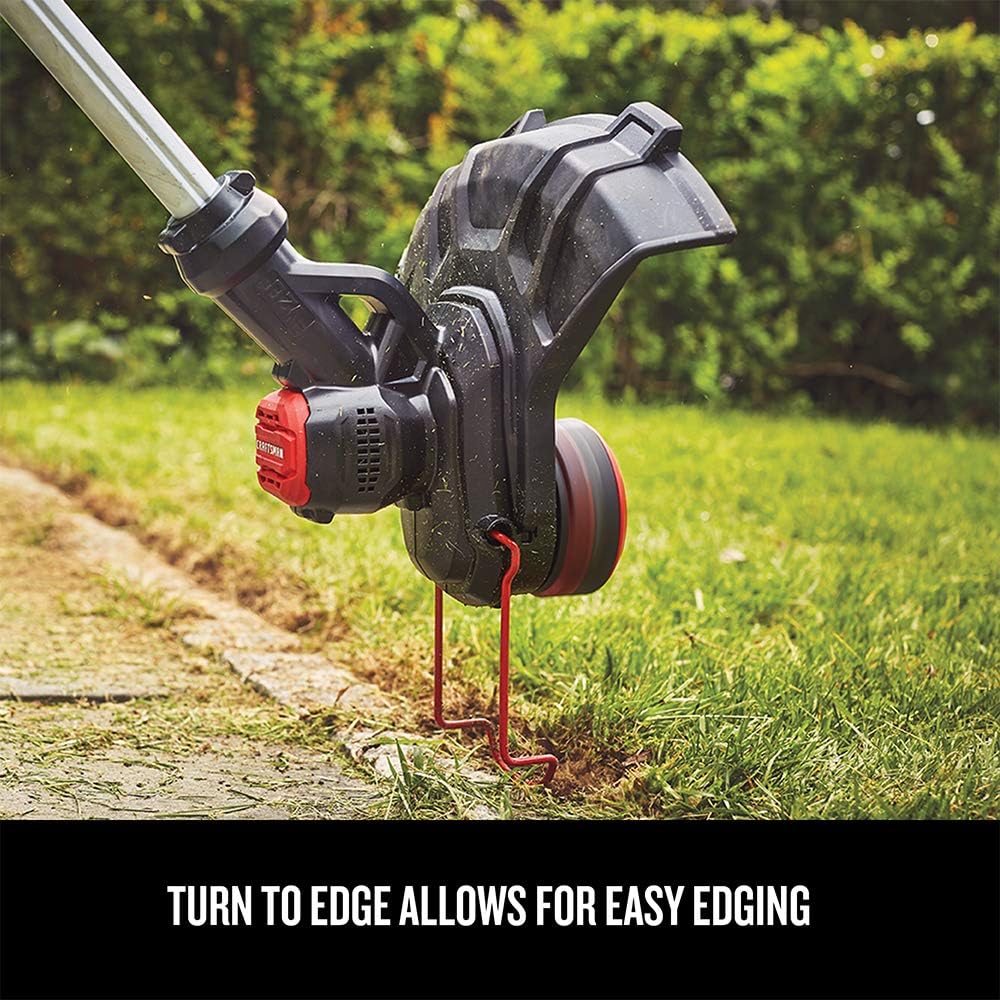 CRAFTSMAN V20 Weed Wacker Cordless String Trimmer and Edger, Weed Eater Includes 2.0 Ah Battery and Charger, Lightweight, Extended Runtime, 2 Speed (CMCST900D1)
