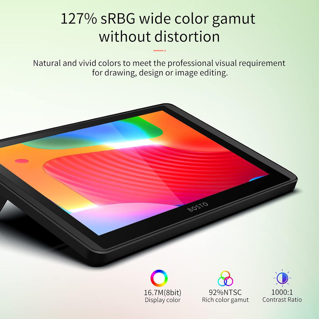 12HD-A H-IPS LCD Graphics Drawing Tablet Monitor 11.6 Inch Size 1366x768 Display 8192 Pressure Level Passive Technology with Tilt Function Support OS USB-Powered Low Consumption