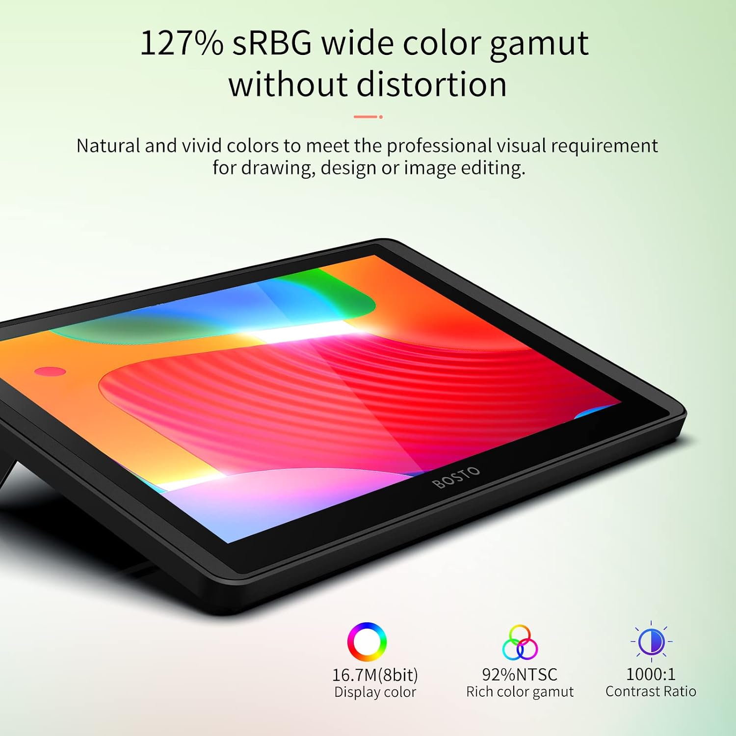 12HD-A H-IPS LCD Graphics Drawing Tablet Monitor 11.6 Inch Size 1366x768 Display 8192 Pressure Level Passive Technology with Tilt Function Support OS USB-Powered Low Consumption