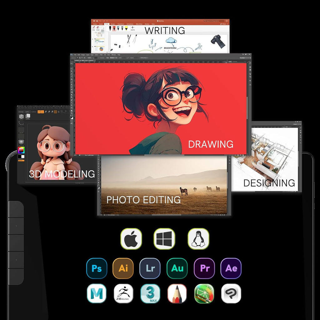 VEIKK Drawing Tablet with Screen 15.6 inch Studio 16 Graphics Tablet with Full-Laminated AG Glass Screen,16K Levels Battery-Free Pen,Digital Drawing Pad for Computer (125% sRGB)